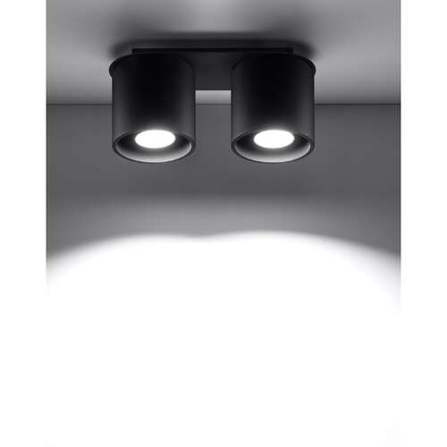 Sollux Orbis 2 SL.0054 Plafon lampa sufitowa 2x40W GU10 czarny