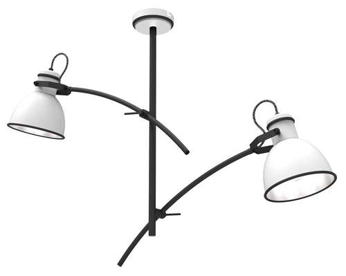 Candellux Zumba 32-72054 plafon lampa sufitowa 2x40W E14 biały / czarny