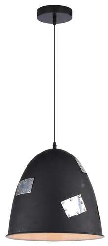 Candellux Patch 31-43184 lampa wisząca zwis 1x60W E27 czarny / chrom