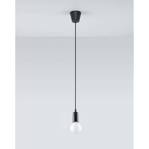 Sollux Diego SL.0572 lampa wisząca zwis 1x60W E27 czarna