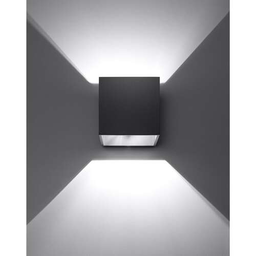 Sollux Quad 1 SL.0057 Kinkiet lampa ścienna 1x40W G9 czarny - wysyłka w 24h