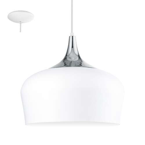 Lampa wisząca Eglo Obregon 95384 zwis oprawa żyrandol 1x60W E27 biała