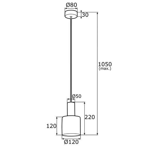 Argon Sines 4218 lampa wisząca zwis 1x15W E27 różowy/czarny