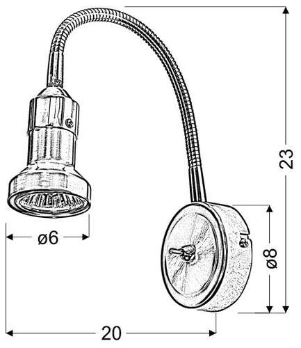 Candellux Arkon 91-60037 kinkiet lampa ścienna 1x50W GU10 nikiel / chrom