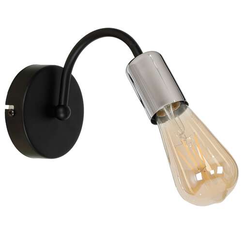 Luminex Dow 8070 kinkiet lampa ścienna 1x60W E27 czarny / chrom