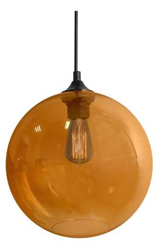Candellux Edison 31-21397 lampa wisząca zwis 1x60W E27 bursztynowy