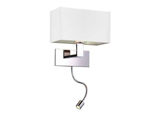 Azzardo Martens AZ1526 MB2251-B-LED-R WH Kinkiet lampa oprawa ścienna 1X60W E27+1x1W LED biały - Negocjuj cenę