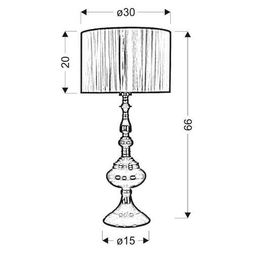 Candellux Gillenia 41-21338 lampa stołowa lampka 1x60W E27 czarny
