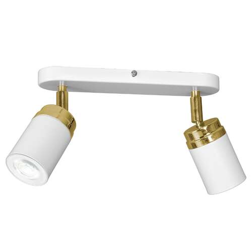 Luminex Reno 5155 listwa plafon lampa sufitowa spot 2x8W GU10 biały złoty