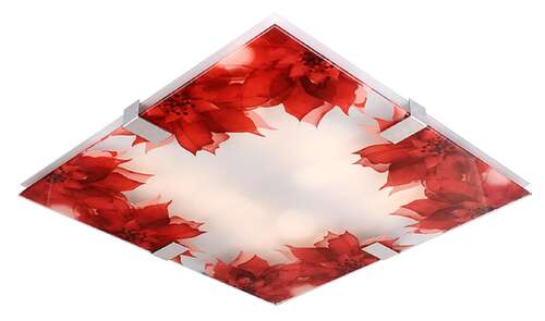 Candellux Rapsody 10-30757 plafon lampa sufitowa 1x9W LED biały / czerwony