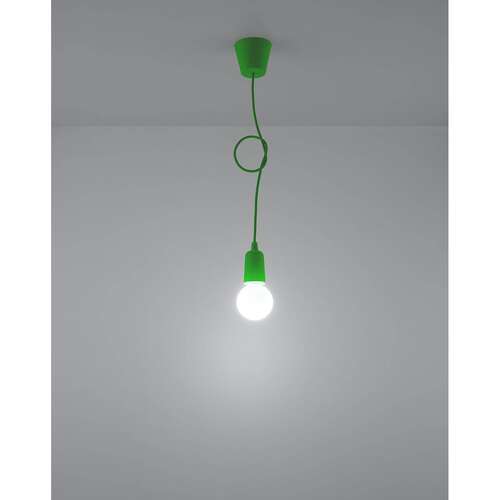 Sollux Diego SL.0581 lampa wisząca zwis 1x60W E27 zielona