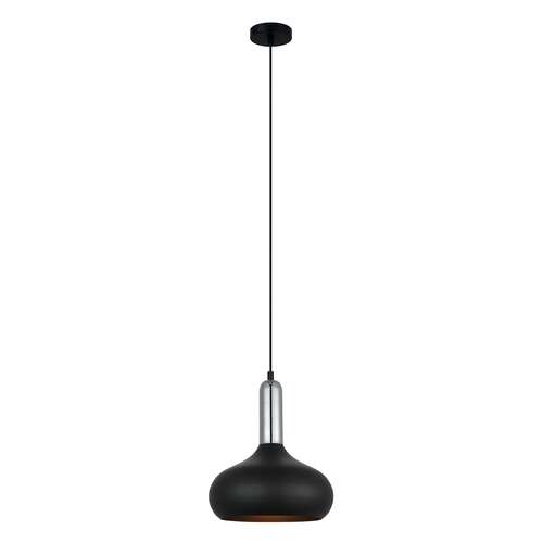Italux Quesmo MDM-3029/1 BK+CR lampa wisząca zwis 1x60W E27 czarna / chrom