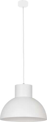 Lampa wisząca Nowodvorski Works 6612 White metalowa zwis żyrandol oprawa 1x60W E27 biała