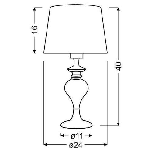 Candellux Gillenia 41-11954 lampa stołowa lampka 1x60W E27 srebrny