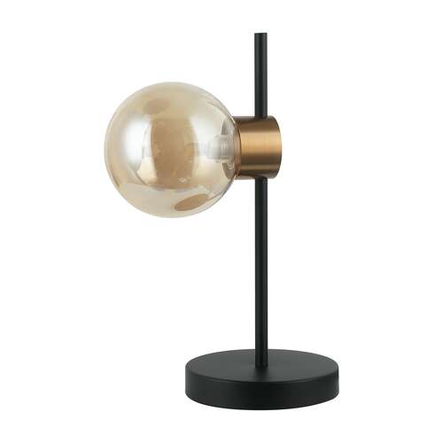 Italux Bletter PND-5225-1-BK-AMB lampa stołowa lampka 1x25W G9 bursztynowa/czarna