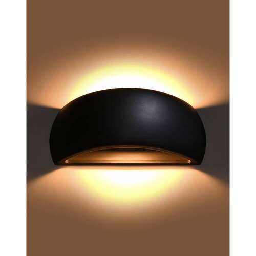 Sollux Pontius SL.0876 kinkiet ceramiczny lampa ścienna 1x40W G9 czarny