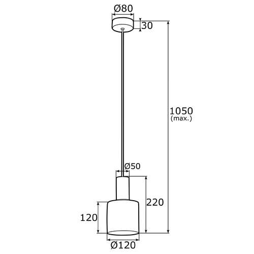 Argon Sines 4218 lampa wisząca zwis 1x15W E27 różowy/czarny