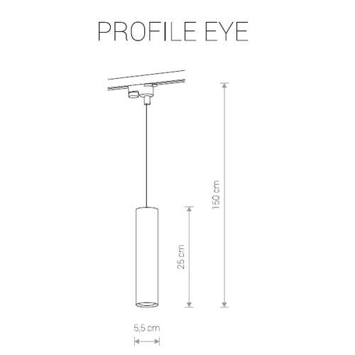 Zwis do szyn Nowodvorski Profile Eye 9337 lampa wisząca 1x35W GU10 biała - wysyłka w 24h
