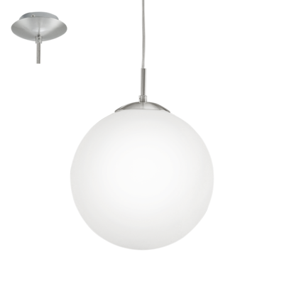 Lampa wisząca Eglo Rondo 85263 kula zwis oprawa 1x60W E27 biała