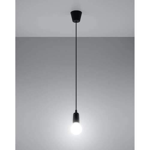 Sollux Diego SL.0572 lampa wisząca zwis 1x60W E27 czarna