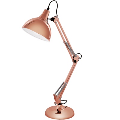 Lampka biurkowa Eglo Borgillio 94704 lampa stołowa  1x60W E27 miedź