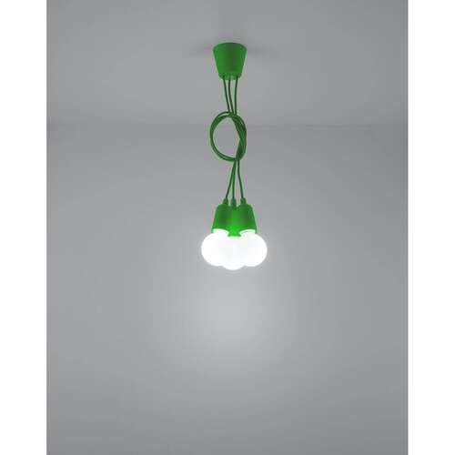 Sollux Diego SL.0582 lampa wisząca zwis 3x60W E27 zielona