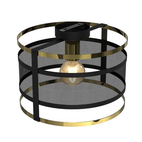 Luminex Rim 3902 lampa wisząca zwis 1x60W E27 czarna/złota