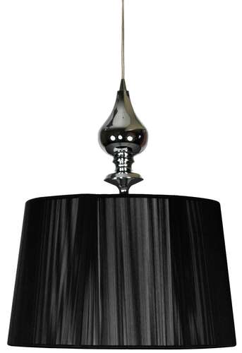 Lampa wisząca zwis Candellux Gillenia 1x60W E27 czarna/chrom 31-21437