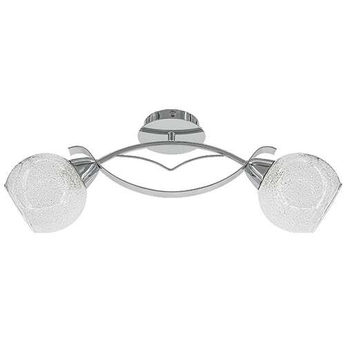 Elem Braga 8755/2 8C plafon lampa sufitowa 2x60W E27 chrom/transparentny