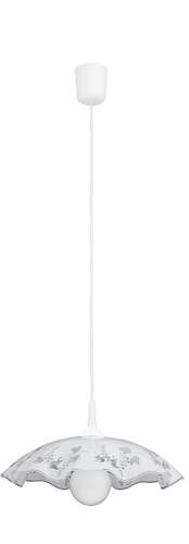 Lampa wisząca zwis Rabalux Vino 1x60W E27 biała/wzory 4795
