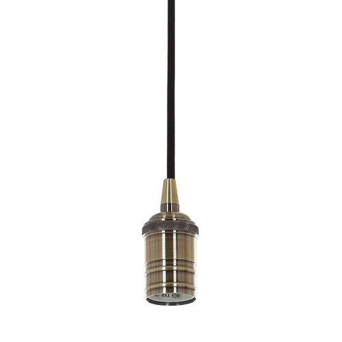 Italux Atrium DS-M-036 ANTIQUE BRASS lampa wisząca zwis 1x60W E27 antyczny brąz  - wysyłka w 24h