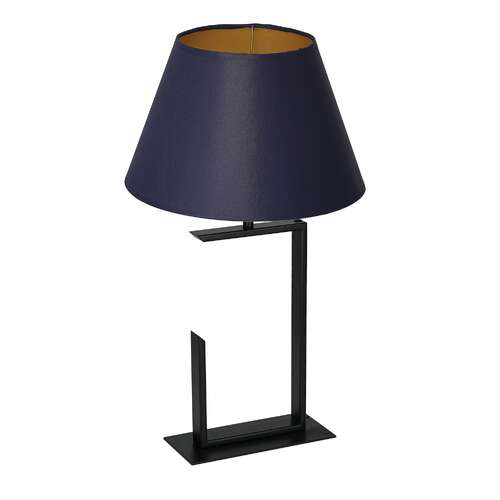 Luminex H 520 Black 3413 Lampa stołowa lampka 1x60W E27 czarny/niebieski/złoty
