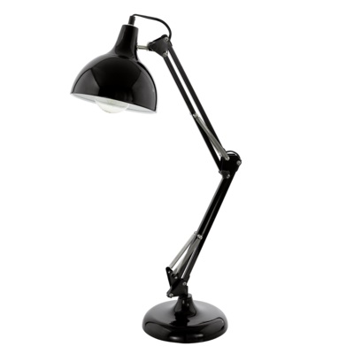 Lampka biurkowa Eglo Borgillio 94697 lampa stołowa 1x60W E27 czarna - wysyłka w 24h