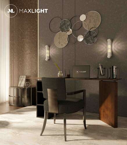 MAXlight Florence W0240 kinkiet lampa ścienna 2x40W E14 mosiądz
