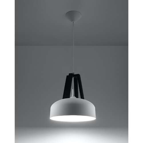 Lampa wisząca Sollux Casco SL.0387 1x60W E27 biała/czarna