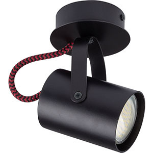 Sigma Kamera 1 32613 plafon lampa sufitowa spot 1x25W GU10 czarny/czerwony
