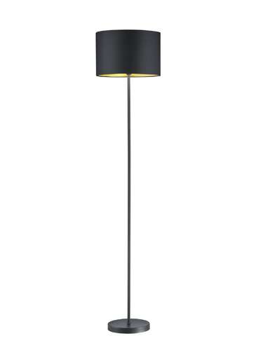Trio Hostel 408200179 lampa podłogowa stojąca 1x60W E27 czarny mat / złoty