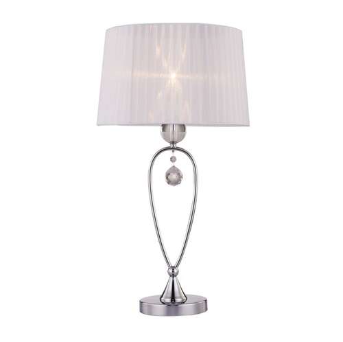 Lampka stołowa Zuma Line Bello RLT93224-1A lampa oprawa abażurowa z kryształem 1x60W E27 biała