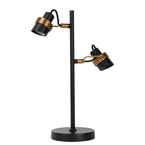 Lucide Tundran 34544/02/30 lampa stołowa lampka 2x5W GU10 czarna/złota