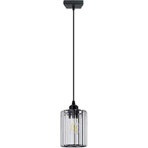 Elem Modena 6782/1 BL lampa wisząca zwis 1x60W E27 czarna/transparentna