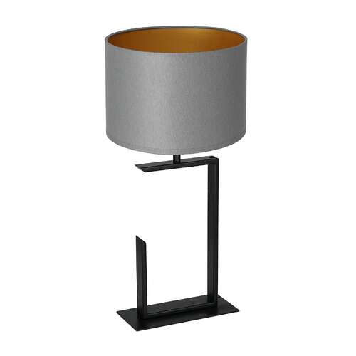 Luminex H 520 Black 3418 Lampa stołowa lampka 1x60W E27 czarny/szary/złoty