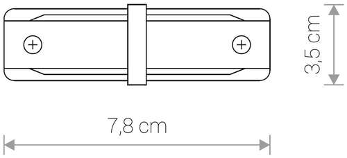 Łącznik prosty do szyn Nowodvorski Profile Straight Connector biały 9454 - wysyłka w 24h
