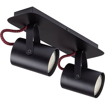Sigma Kamera 2 32612 plafon lampa sufitowa spot 2x25W GU10 czarny/czerwony