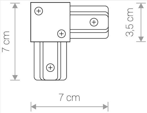 Łącznik kątowy L 90 stopni do szyn złączka Nowodvorski Profile L-Connector biały 9456 - wysyłka w 24h