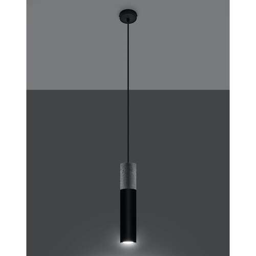 Sollux Borgio SL.0650 lampa wisząca zwis 1x40W GU10 czarna - wysyłka w 24h