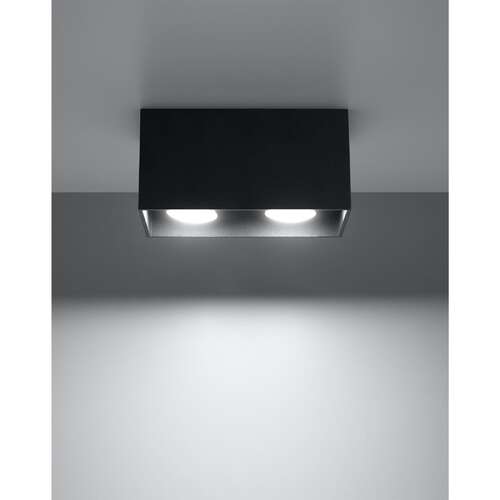 Spot plafon Sollux Quad Maxi SL.0381 oprawa sufitowa 2x40W GU10 czarny