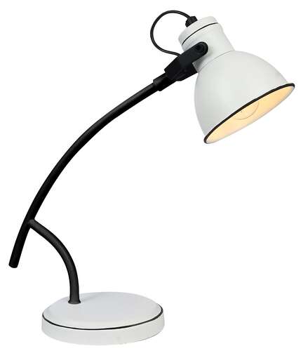 Candellux Zumba 41-72085 lampka stołowa biurkowa 1x40W E14 biały / czarny