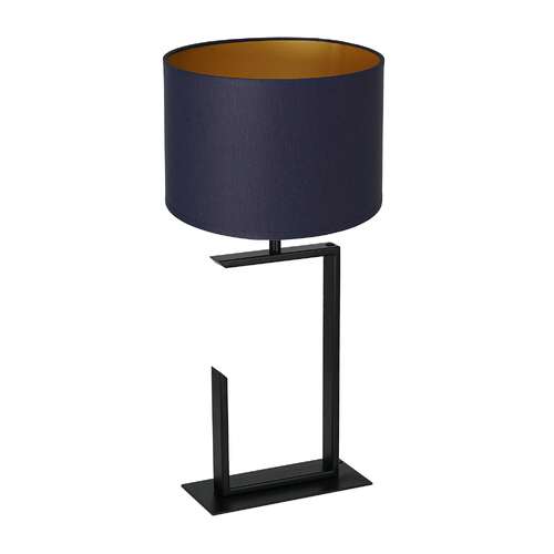 Luminex H 520 Black 3420 Lampa stołowa lampka 1x60W E27 czarny/niebieski/złoty
