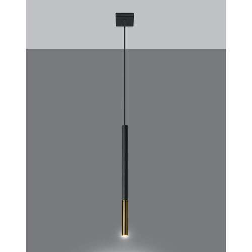 Sollux Mozaica SL.0891 lampa wisząca zwis 1x40W G9 czarna / złota - wysyłka w 24h