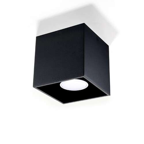 Sollux Quad 1 SL.0022 Plafon lampa sufitowa downlight 1x40W GU10 czarny - wysyłka w 24h